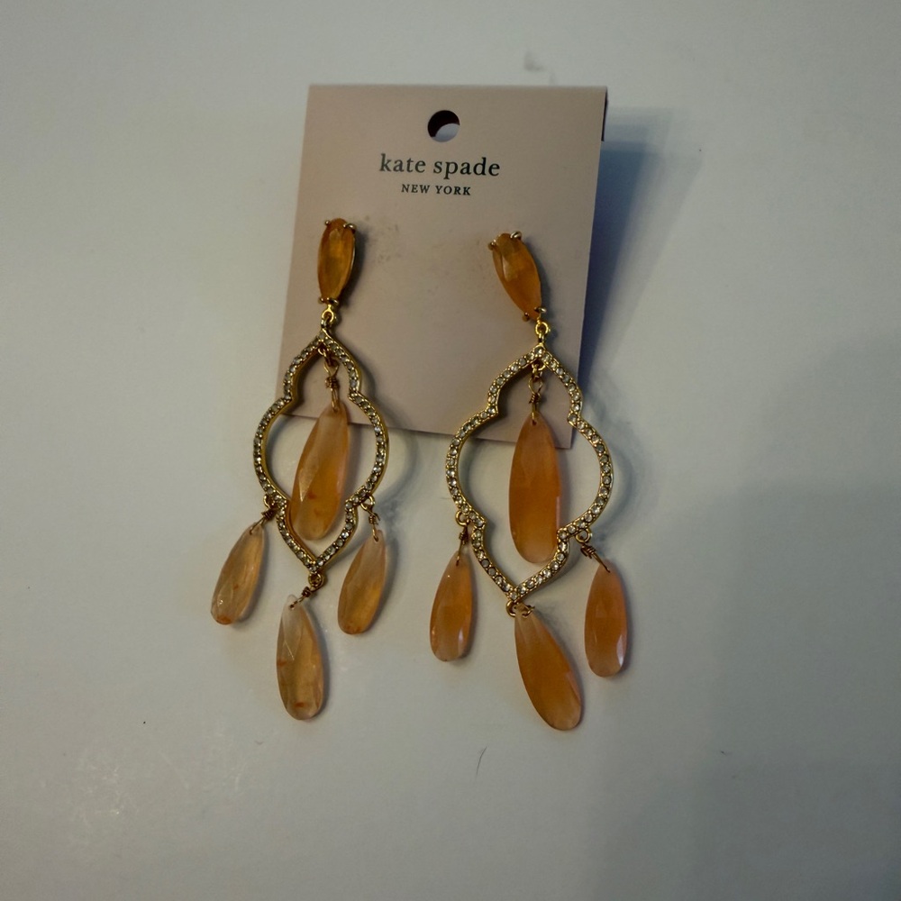 Kate Spade Lantern Gems Chandelier Earrings O0RU2441 Cherry Quartz